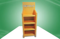 Yellow Cardboard Display Stands With PMS Offset Printing For Sock / Underwear