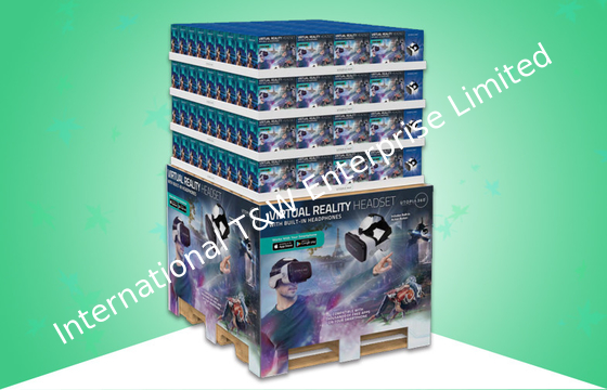 ซื้อ จอแสดงผลพาเลทแบบเต็มรูปแบบ, ขาตั้งกระดาษแข็งโปรโมตชุดหูฟัง 3D VR online manufacture