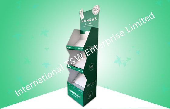 ซื้อ Matt Finish POP Cardboard Display ชั้นวางขนมปัง 3 ชั้นโครงสร้างสร้างได้ง่าย online manufacture