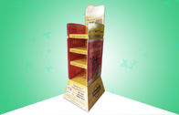 จอแสดงผล POP Cardboard ที่แข็งแกร่ง 4 ชั้นวัสดุย่อยสลายได้สำหรับส่งเสริมอาหารประเภทขนมปัง