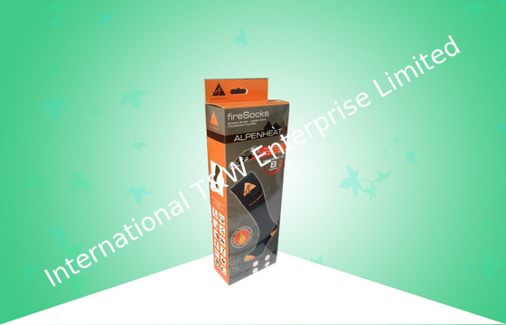 ซื้อ 400gsm Art - กล่องบรรจุภัณฑ์กระดาษออกแบบอย่างรัดกุมสำหรับการบรรจุถุงเท้าดับเพลิง online manufacture
