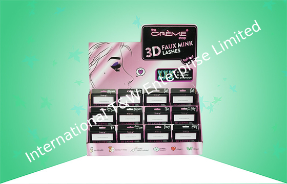 ซื้อ เคาน์เตอร์กระดาษแข็งสามชั้นแสดงผิวมันสำหรับการขายขนตาปลอม online manufacture