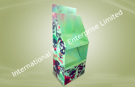 ราคาดี Green custom product Cardboard Display Stands , corrugated floor display Glossy Finish ออนไลน์
