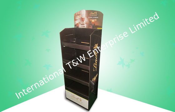 ราคาดี Chocolate Strong Corrugated Display Stand , Shop Retail Display Racks Easy Folding ออนไลน์