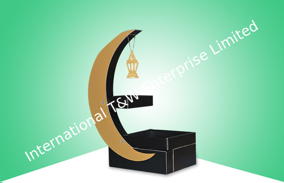 ราคาดี Eye-catching Cardboard Display Moon Shape Model With Shelf for Selling Kids Candy ออนไลน์