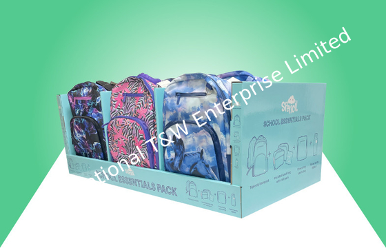 Costco Backbag กระเป๋ากระดาษกระดาษ PDQ Trays, Stackup Design PDQ กล่องแสดงภาพ