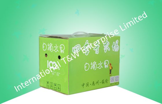 ราคาดี Recyclable Enviromental Paper Packaging Boxes , Portable Fruit Corrugated Paper Box ออนไลน์