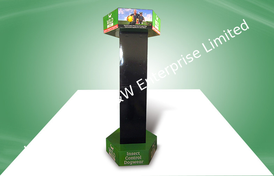 ราคาดี แบบเป็นมิตรกับสิ่งแวดล้อม 6 ด้านแสดง Cardboard Stands แสดงผลชั้นสำหรับผลิตภัณฑ์เสื้อผ้าสัตว์เลี้ยง ออนไลน์