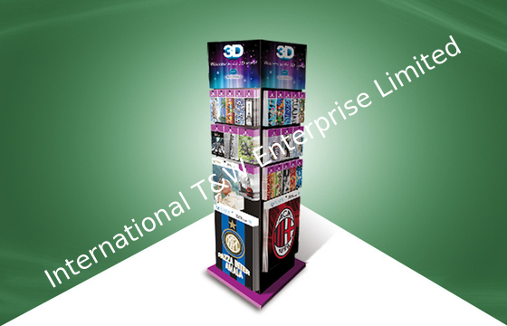 ราคาดี Four Face Show Cardboard Display Stands , Floor Standing Display Units To 3d Poster Cards ออนไลน์