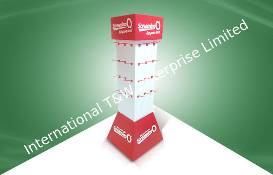 ราคาดี 100% รีไซเคิลร้านแดง Cardboard POP POS ยืนแสดง Stand Stand ออนไลน์