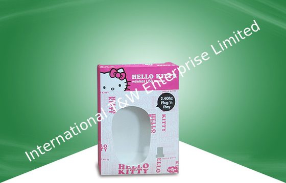 กล่องบรรจุกระดาษสีเต็มกล่องกระดาษกล่องกระดาษกล่องที่มีหน้าต่างสําหรับ Hello Kitty Mouse