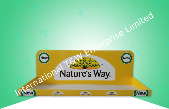 ราคาดี ถาดกระดาษแข็งสีเหลืองอ่อน / PDQ แสดงผลการส่งเสริมเวชภัณฑ์และผลิตภัณฑ์เพื่อสุขภาพที่มีการออกแบบน้ำหนักเบา ออนไลน์