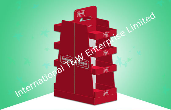 ราคาดี ป้ายโฆษณา Red POS แสดงพื้นที่จัดเก็บ 2 ชั้น 4 ชั้นมีเสถียรภาพ ออนไลน์