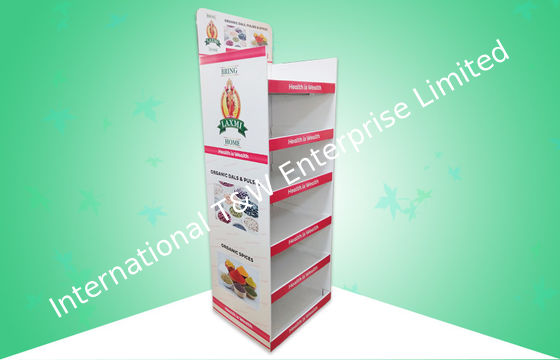 ราคาดี ยืนแสดงชั้นกระดาษแข็งที่ทนทาน 6 ชั้นลุกขึ้นยืนแสดงกระดาษแข็งที่มีบาร์สนับสนุน ออนไลน์