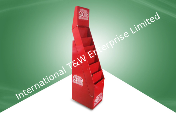 ราคาดี Books / Brochure / Magazine Pop Cardboard Display Stand In Red Color ออนไลน์