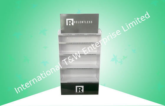 ราคาดี 5 Shelf POP Cardboard Display ย่อมาจาก CMYK Offset Printing สำหรับสินค้าดูแลสุขภาพ / เครื่องนุ่งห่ม ออนไลน์