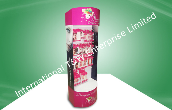 ราคาดี Eye - Catching Cosmetic POS Cardboard Display With Hook For Showcase Heavy Products ออนไลน์